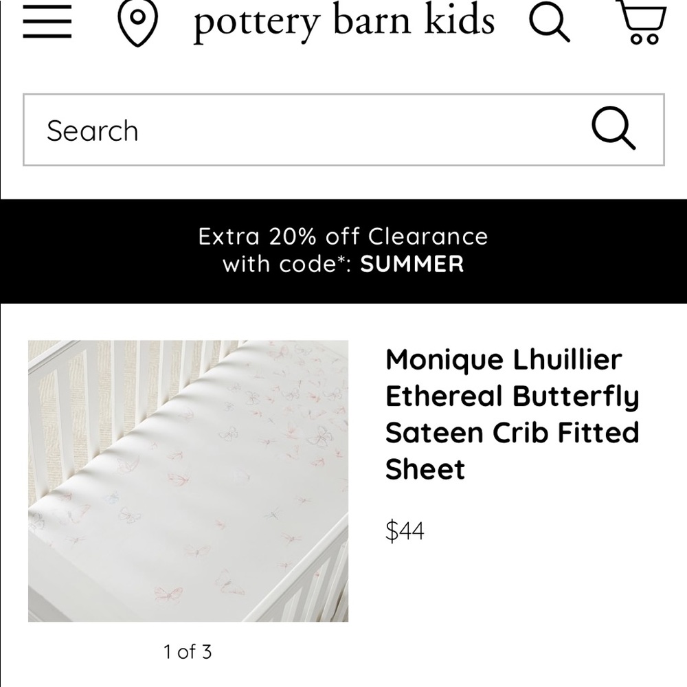monique lhuiller pottery barn kids crib sheets